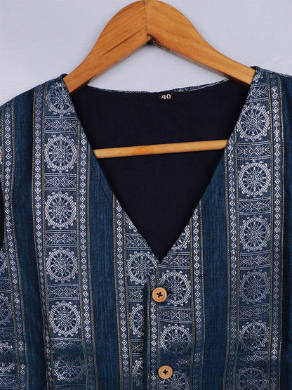 Handwoven Cotton Jacket Handloom Jacket_Women Priyadarshini Handloom 