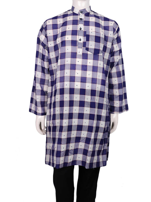Blue Sambalpuri Cotton Kurta