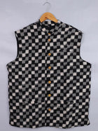 Handwoven Cotton Nehru Jacket Handloom Nehru Jacket_Cotton Priyadarshini Handloom 