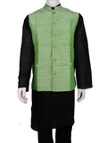 Green Sambalpuri Cotton Jacket J01-12-XS