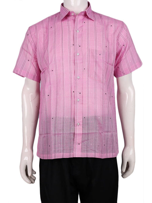 Pink Sambalpuri Cotton Shirt G01-21-XS