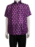 Purple Sambalpuri Cotton Shirt G25-36-XS