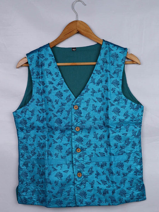 Handwoven Silk Jacket Handloom Jacket_Women Priyadarshini Handloom 