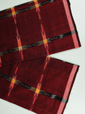 Maroon Sambalpuri Cotton Lungi E04-19-0053
