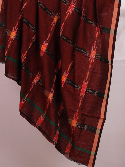 Handloom Brown Sambalpuri Cotton Lungi