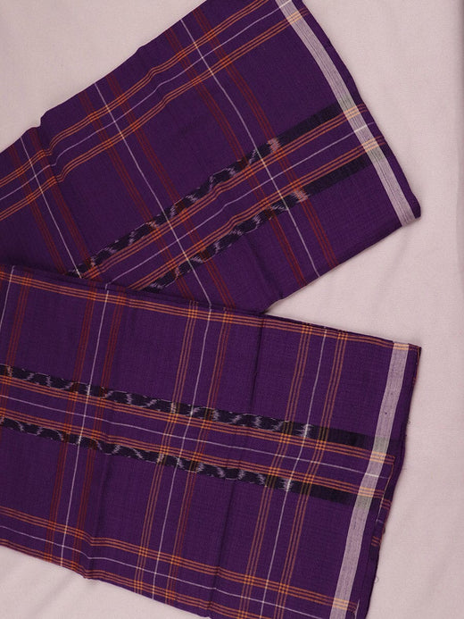 Purple Sambalpuri Cotton Lungi E04-06-0040
