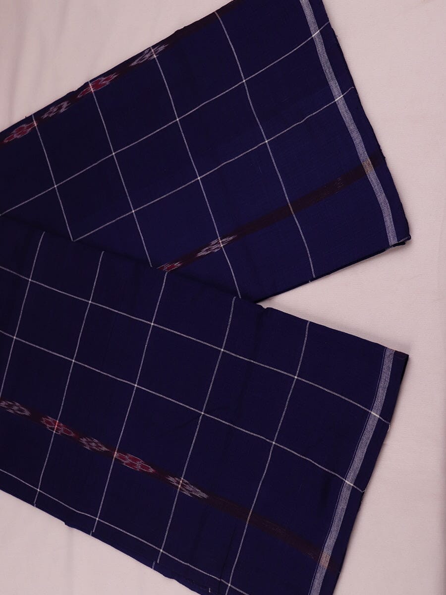 Handloom Blue Sambalpuri Cotton Lungi