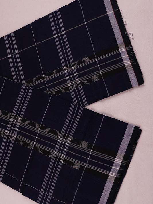 Handloom Blue Sambalpuri Cotton Lungi