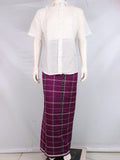 Magenta Sambalpuri Cotton Lungi E04-16-0050