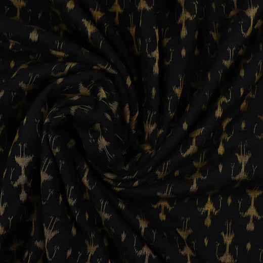 Black Sambalpuri Cotton Unstitched Fabric T01-18-0054