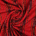 Red Sambalpuri Cotton Unstitched Fabric T01-29-0087