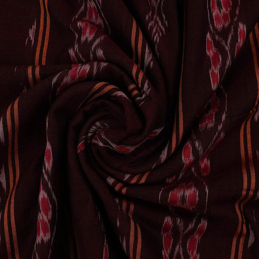 Maroon Sambalpuri Cotton Unstitched Fabric T01-27-0081