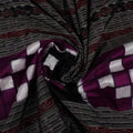 Black Pasapalli Sambalpuri Silk Unstitched Fabric T02-15-0152