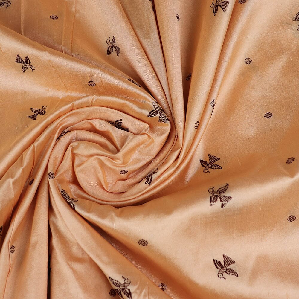Handloom Cream Sambalpuri Silk Unstitched Fabric