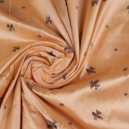 Handloom Cream Sambalpuri Silk Unstitched Fabric