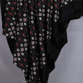 Black Pasapalli Sambalpuri Silk Unstitched Fabric T02-17-0158